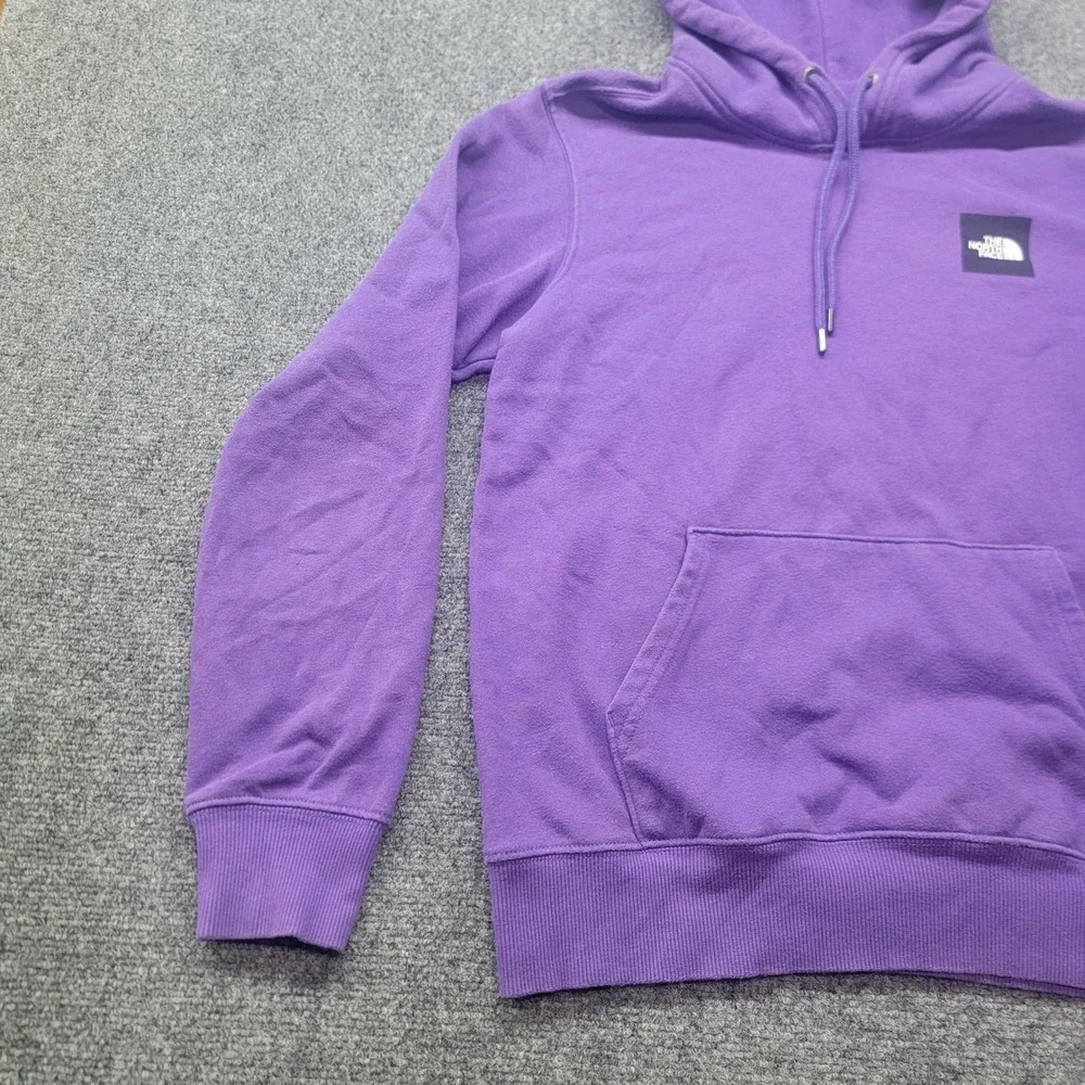 The North Face Mens Purple Box Logo Pullover Hoodie Sweatshirt Small NF0A3FRE